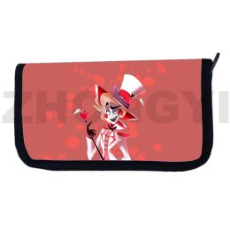 Wallets Harajuku 3D Hazbin Wallet Anime Cartoon Fashion Money Purse Women Clutch Cash Bag Men Teens Canvas Multilayer Hotel Coin Purse