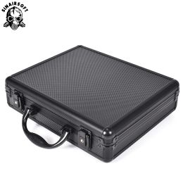 Packs Tactical Aluminum Hard Pistol Case Gun Bag Case Padded Foam Lining for Hunting Airsoft Glock Ipsc Tool Toolbox Suitcase Black