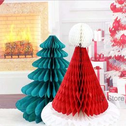 Tree Trees Hat Green Christmas Decoration Shaped Hanging Ornament Honeycomb Shape Xmas Hats Festival Party Decor Accessories Th0194 s s