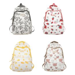 Bags Japanese Style Nylon School Backpack Graffiti Travel Laptop Rucksack Bookbag Casual Daypack School Bags for Student