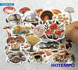 Kids Toy Stickers 40pcs Cute hand Style Mushroom Fungus Travel Mini Diary Sticker for Toys DIY Scrapbook Stationery Phone Laptop 21020876