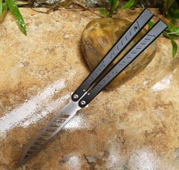 TheOne Falcon Butterfly Practise Flail Black D2 Sharp Blade 6061 Aviation Aluminium Survival Hunting And Camping Tools8902236