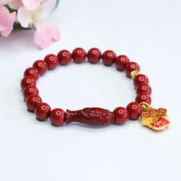 geomancy accessory Xinyu Koi Red Purple Gold Sand Goldfish Bracelet Cinnabar ZS4011505