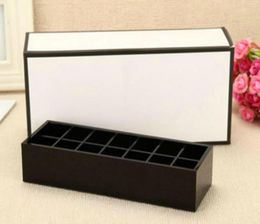 Classic highgrade acrylic toiletry 14 grid storage box cosmetic accessories storage with gift packing6688693