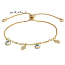 Gold Evil Blue Eye Bracelets Lucky Turkish Eyes Charm Bracelet for Women Girls Beach Jewellery Party Gift 10 Styles Wholesale 986