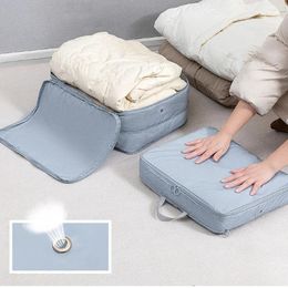 Storage Bags 1pc Portable Compression Packing Bag Cubes Clothes Two-way Zip Wardrobe Travel Luggage Organiser Supplies