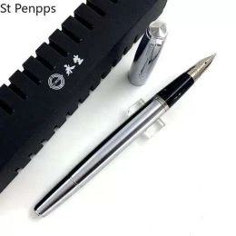 Pens St Penpps 601A Vacumatic Piston Type Fountain Pen Steel Ink Pen Silver Cap F/M/Fude Nib Stationery Office School Supplies