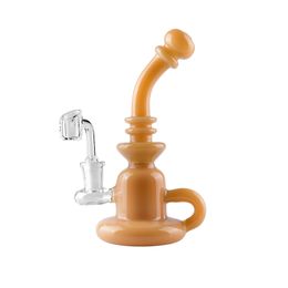 Headshop214 GB046 About 7.28 Inches Height Colored Glass Water Bong Dab Rig Smoking Pipe Bubbler 14mm Male Quartz Banger Nail Tobacco Dome Glass Bowl