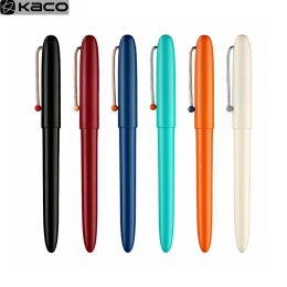 Pens KACO Classic Colorful Fountain Pen EF Hooded School Office Stationery Nib Smooth Writing Exchangeable Ink Cartridge Gift Set