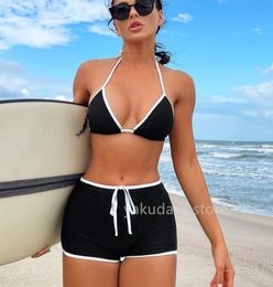 2024 Swimming Swim wear luxury designer bikini swimwear Triangle pack swimsuit split body Triangular Yakuda 's store Mesh splicing integrated Split swimsuit bra