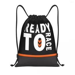 Shopping Bags Ready To Race Enduro Cross Motocross Drawstring Backpack Gym Sports Sackpack Off Road Moto String Bag For Running