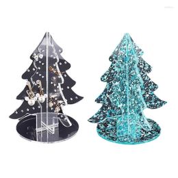 Jewelry Pouches Elegant Acrylic Christmas Tree Earring Stand Practical Collection Rack