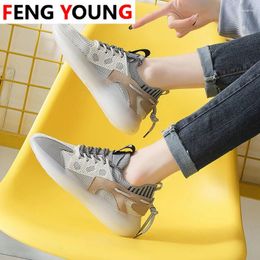 Fitness Shoes Women Chunky Summer Lace Up Old Dad Woman Pink Mesh Breathable Basket Female Platform Sneakers Fashion Casual 2024