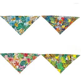 Dog Apparel 20pcs Pet Bandana Summer Style Tropical Rainforest Pattern Dogs Bandanas Bibs Cotton Scarf Samll Cat Puppy