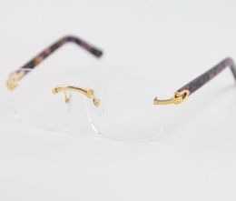 Rimless Glasses Fashion New Business Design Men Sunglasses Frames Eyewear Accessories Gold Silver Clear Lens 8200757 purple Plan5903252