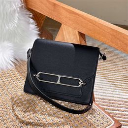 Tote bag genuine leather Genuine leather tofu bag pig nose bag new single shoulder small square bag cowhide top layer fashionable flight attendant bag