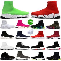 Designers Speeds 2.0 V2 Casual Shoes Platform Sneaker Men Women Tripler Paris Socks Boots Black White Blue Light Ruby Graffiti Vintage Brand Trainers Sneakers v6