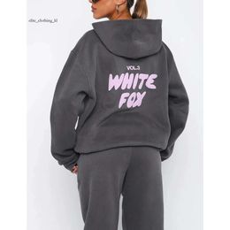 Tracksuit White Designer Fox Hoodie Sets Two 2 Piece Set Women Mens Clothing Set Sporty Long Sleeved Pullover Hooded Tracksuits Spring Autumn Winter Sma 953