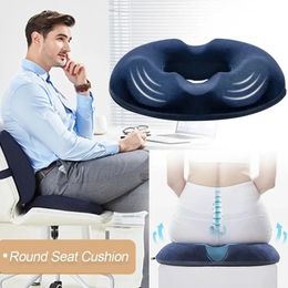 Comfort Donut Seat Cushion Sofa Hemorrhoid Memory Foam Anti Massage Tailbone Pillow Car Office 240411