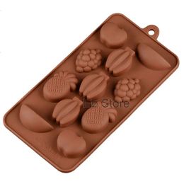 Cake Pineapple Grape Banana Silicone Chocolate Shape Diy Mold Candy Pudding Ice Cube Mold Food Grad Kitchen Baking Tool Th0874