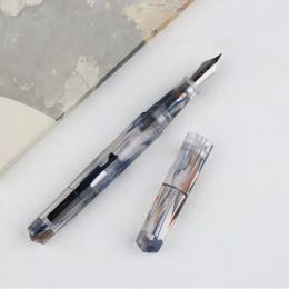 Pens PENBBS 491 Fountain Pen Acrylic Resin Fashion Design F 0.5mm Hand Crafted Nib Business Office Writing Ink Pens Office Supplies