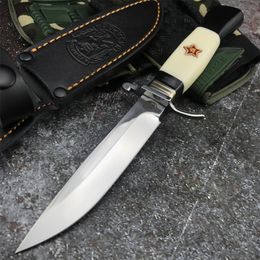 Russian Finka NKVD Hunting Fixed Blade Knife Survival Knives Edc Camping Military Knife Multifunction Tactical Tool Bushcraft Outdoor Self-defense Survival Knife