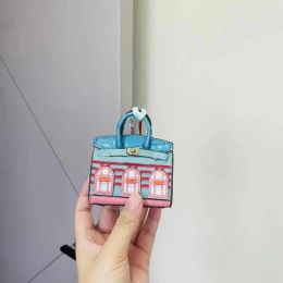 Wallets Mini Bag Pendant Adorable Headphone Storage Bag Platinum Bag Small House Car Key Pendant