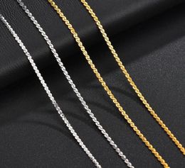 1 ПК 14 15 мм ожерелье из нержавеющей стали для мужчин Женщины ювелирные изделия Sshape Silver Color Link Цепочки ежедневные аксессуары длиной 40 см 806499