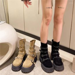Casual Shoes Sneakers Platform Woman 2024 Fashion Thick Sole Winter Rome Solid Slip-On Rubber Basic Cotton Fabric Punk Ho