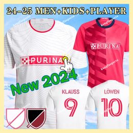 2023 2024 Stl City SC Jerseys Soccer Kids Kit Man 23 24 Football Shirts Primary Home Red Away White Confluence LOWEN KLAUSS JACKSON NILSSON Men's Uniform BLOM PARKER mls