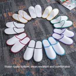 Slippers 1Pair El Travel Home Slipper Men Women Spa Portable Folding Disposable House Bathroom Guest Indoor