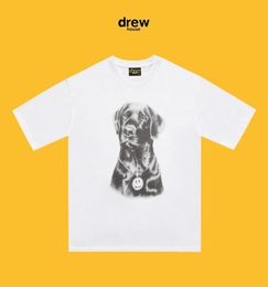 Man 2022s Tshirt Labrador Portrait Drew Tee Dog With Necklack Man Summer Short Sleeves High Street Men Women Streetwear Tees Loos1694978