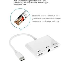 2024 Live No. 1 Mobile Phone Converter Headset Adapter Three-in-one Mobile Phone Sound Card Live Sound Card Adapter2. for Live Sound Card Adapter