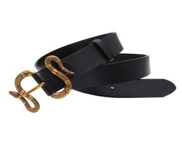 Western Snake Design Buckle Black Brown White Leather Men Belt Fashion Jeans Causal Pants Men Belt4361680