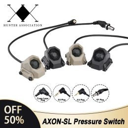 Scopes Tactical AXON Remote Wire Control Pressure Switch For Surefir Flashlight SF 2.5mm 3.5mm Crane Plug Fit 20mm Rail Hunting Laser