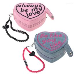 Jewellery Pouches Heart Cake Shaped Exquisite Case Retro Small Container For Rings