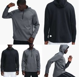 LU- 372 Men Hoodies Outdoor Pullover Sports Long Sleeve Yoga Wrokout Outfit Mens Loose Jackets Training Fitness Fashion Clothing 346566