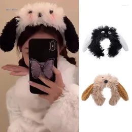 Party Supplies Cartoon Headbands For Furry Dog Hair Hoop Puppy Ear Cold Winter Po Props