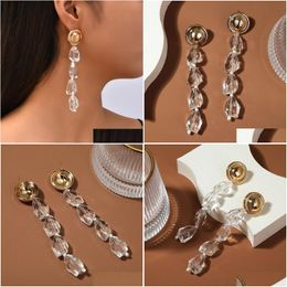 Dangle Chandelier Earrings Ladies Trendy Transparent Acrylic For Women Fashion Irregar Geometry Long Drop Earring Jewellery Delivery Dhq0E