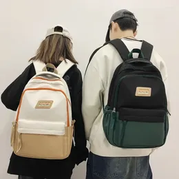 Backpack Drop Middle School Students Bags 2024 College Simple Colour Matching Shoulder Lovers Travel