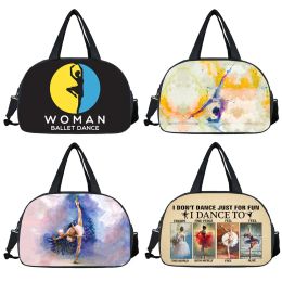 Bags Rhythmic Gymnastics / Ballet Dancer Travel Duffle Bags Elegant Women Handbag Ladies Multifunctional Travel Tote Bag Shoes Holder