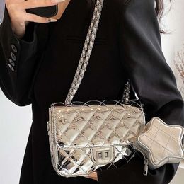 wallet diane bag chenel Star bright Lingge chain womens bag Tiktok gold silver