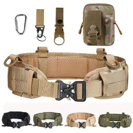 Accessories Molle Tactical Battle Belt Hunting Men Battle Belt Set War Belt Military Inner Waist Belt with Phone Tool Bag for Shooting