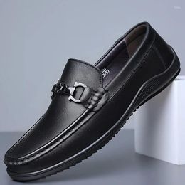 Dress Shoes Business Leather Men's Shoe Cover Foot Casual Breathable Soft Soled Driving For Men