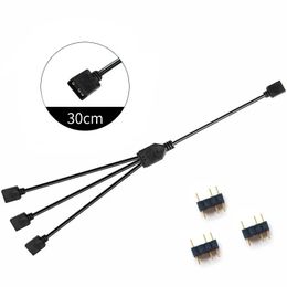 2024 Computer Motherboard RGB Split Synchronous Cable 12V 4-pin Extension Tcable 5V ARGB 3-pin Hub for Asus Gigabyte MSI RGB Fusion for Asus