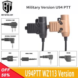 Accessories Tactical NEW Civil Version U94 PTT WADSN Headset COMTAC Earphone Outdoor Hunting Protect Headphone PTT Fit Baofeng Kenwood Plug