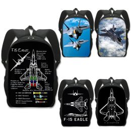 Backpacks F15 Eagle Military Fighter Jet Backpack F22 Raptor Men Travel Bags Teenager Boys Children School Bags Male Rucksack Bookbag