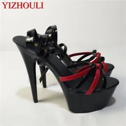 Dance Shoes Style Bare Feet With Stiletto Sandals 15cm Sexy Model Runway Pole Dancing