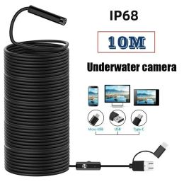 Finder 10M HD underwater camera 5 megapixel visual fishing device wire Connexion mobile phone tablet 8LED illuminated fish finder
