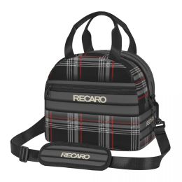 Bags Recaros Logo Lunch Bag With Shoulder Strap Insulated Lunch Tote Bag For Office Food Storage Portable Thermal Cooler Bento Box